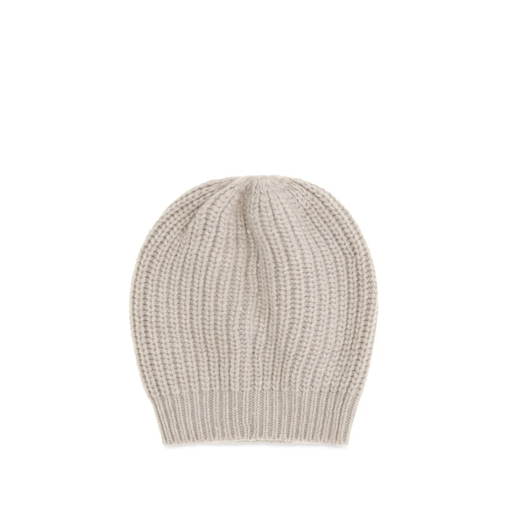 Brunello Cucinelli Beige Silk Beanie