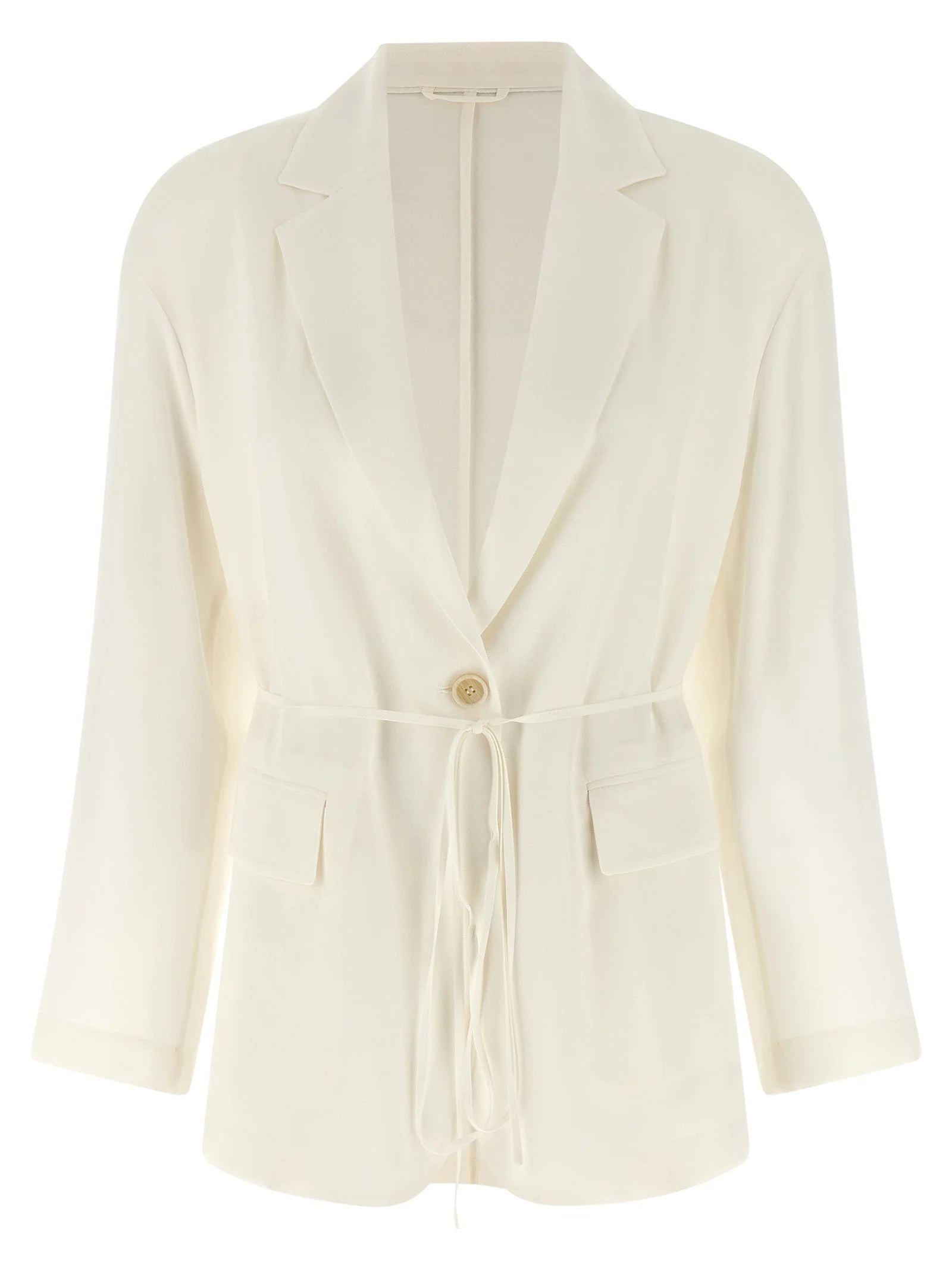 Brunello Cucinelli Beige Silk Blazer - IT40