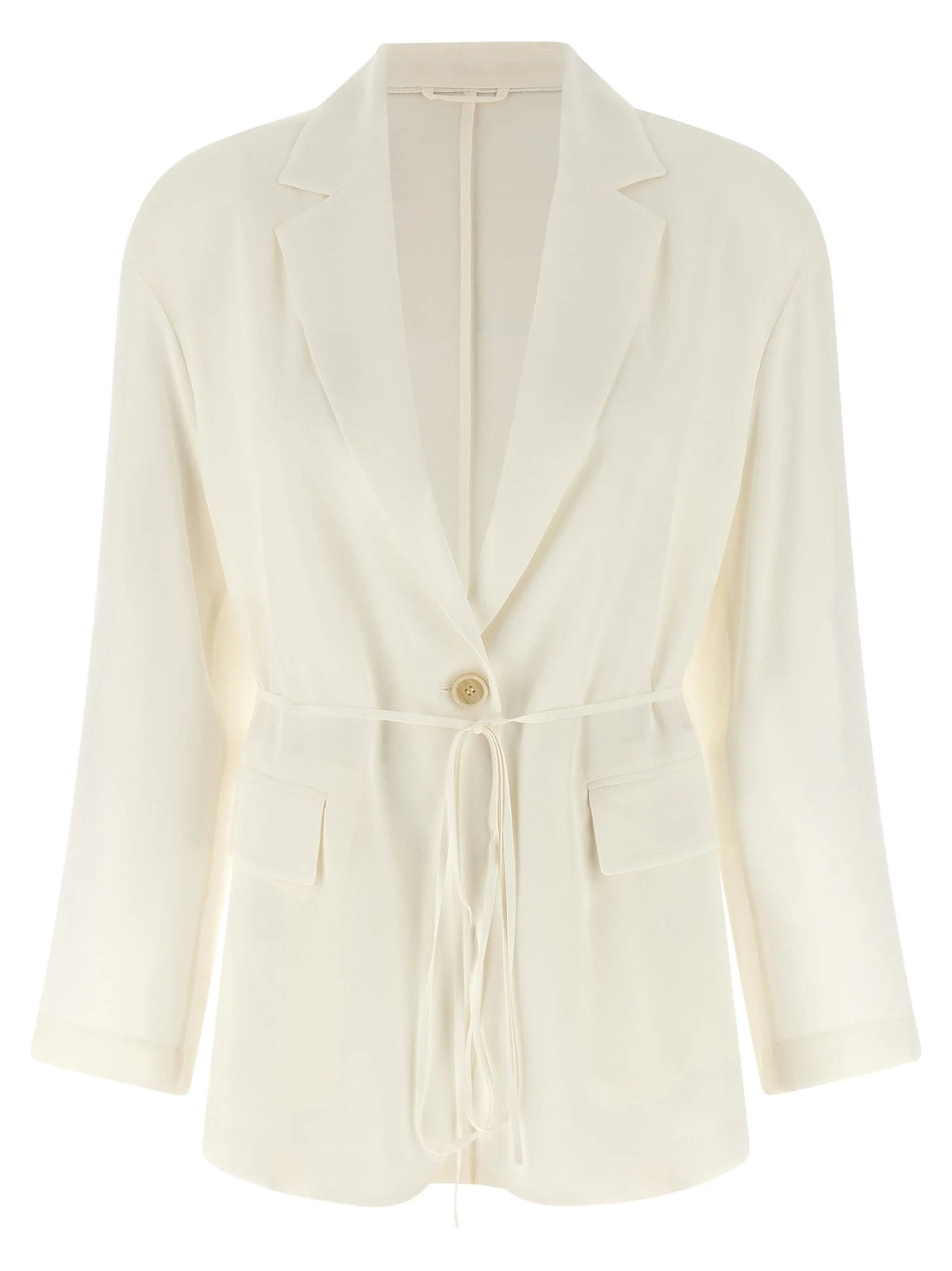 Brunello Cucinelli Beige Silk Blazer - IT40
