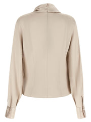 Brunello Cucinelli Beige Silk Blouse