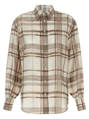Brunello Cucinelli Beige Silk Blouse