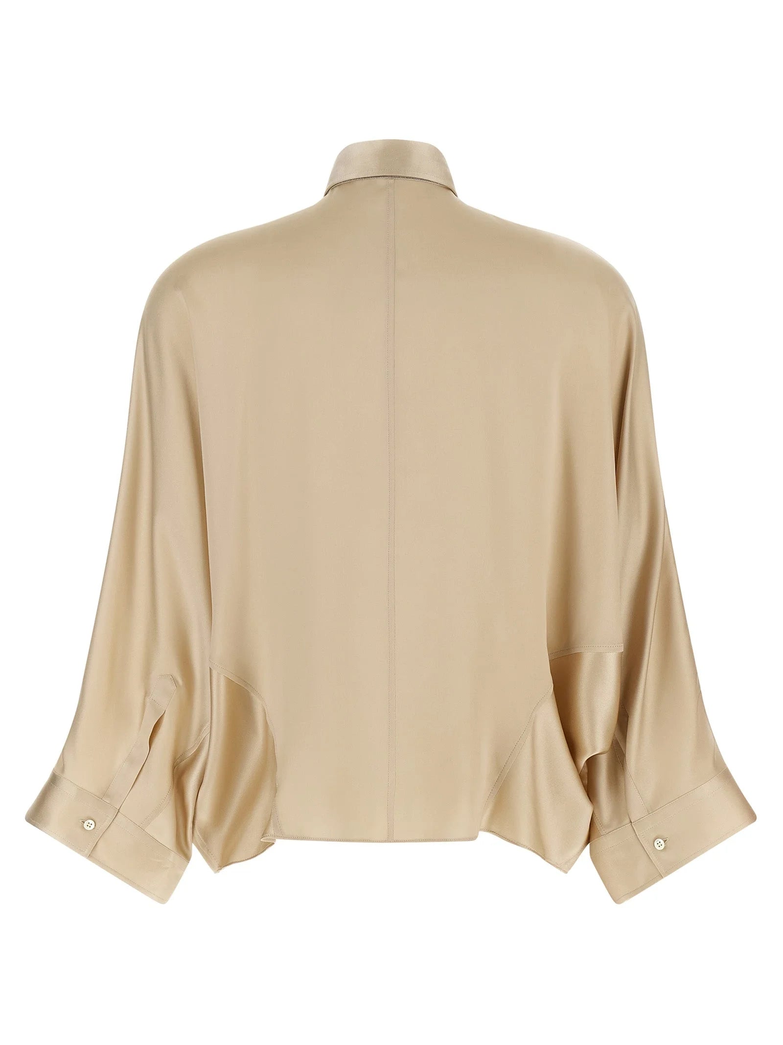 Brunello Cucinelli Beige Silk Blouse