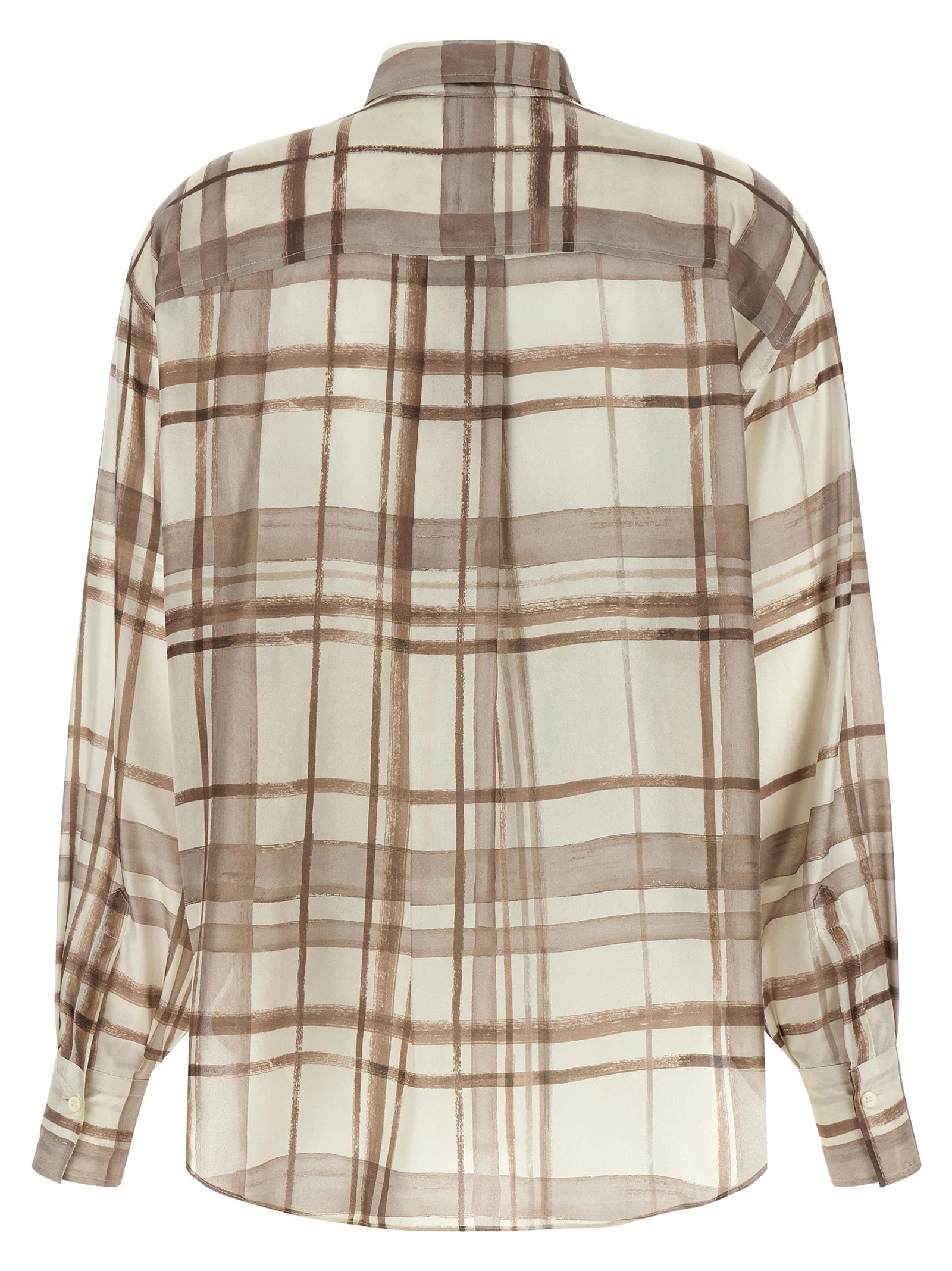 Brunello Cucinelli Beige Silk Blouse