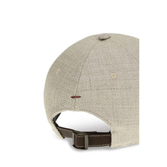 Brunello Cucinelli Beige Silk Cap (Baseball Hat)