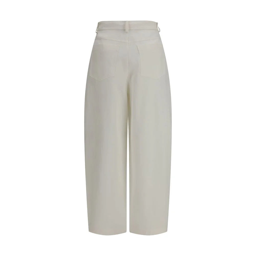 Brunello Cucinelli Beige Silk Casual Pants