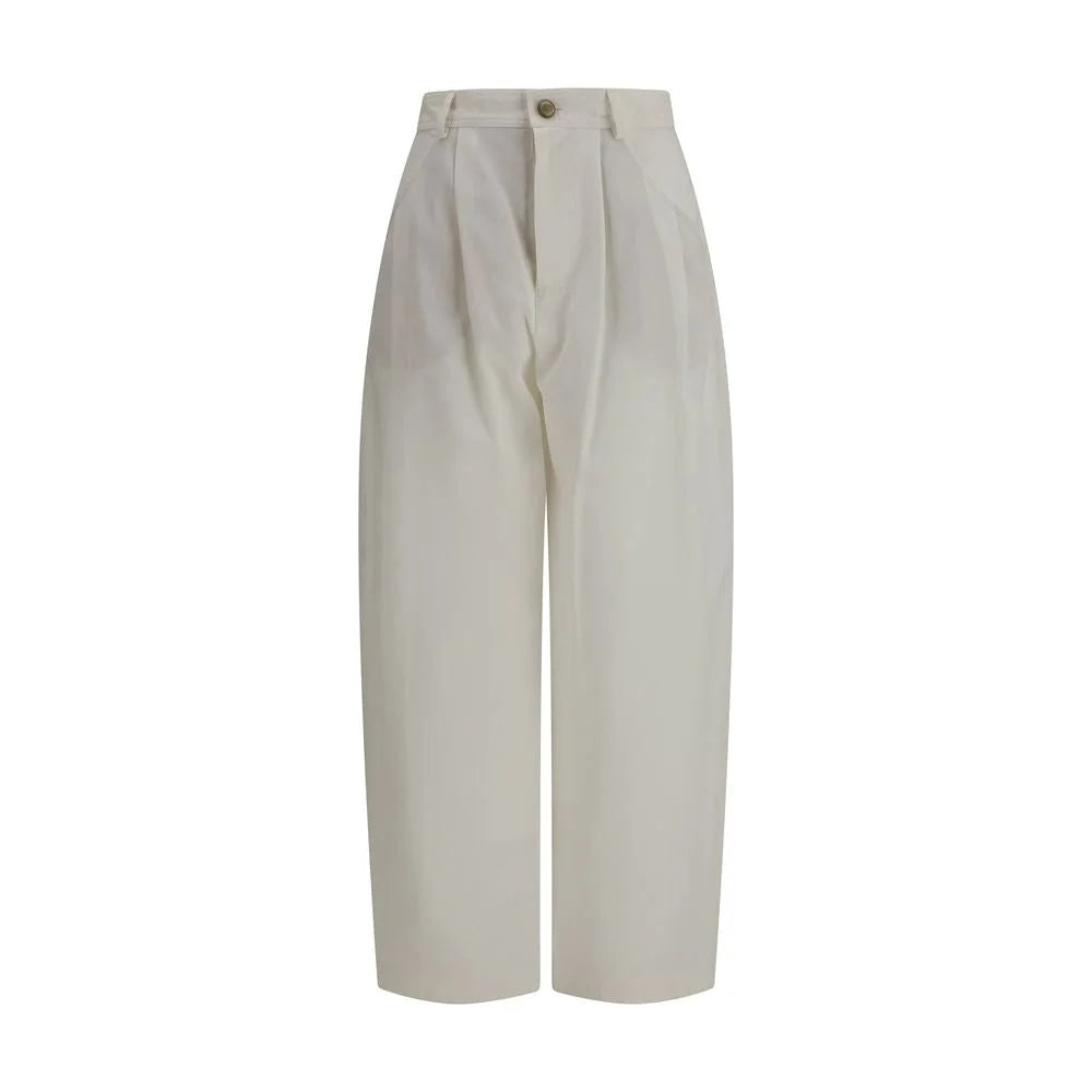 Brunello Cucinelli Beige Silk Casual Pants