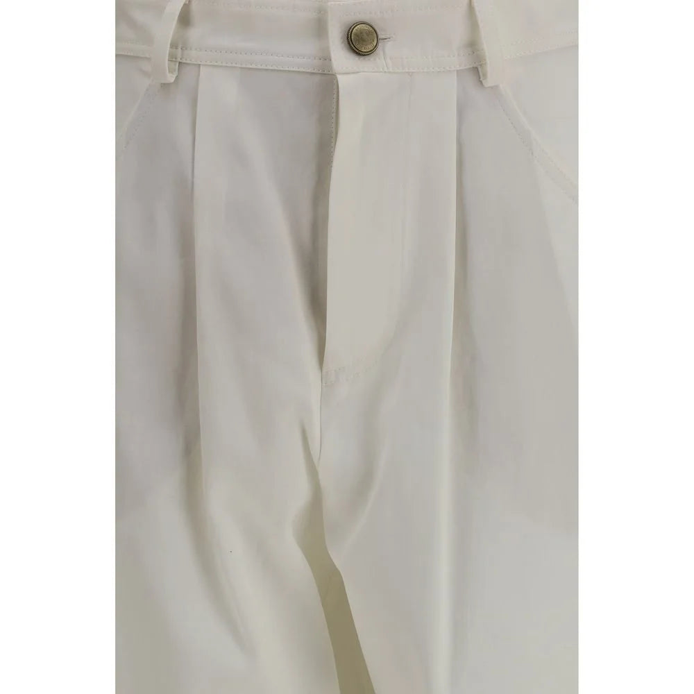 Brunello Cucinelli Beige Silk Casual Pants