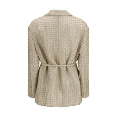 Brunello Cucinelli Beige Silk Jackets And Coat - IT44 | L