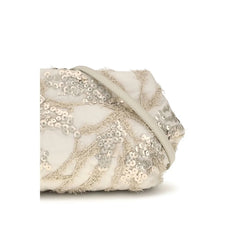 Brunello Cucinelli Beige Silk Shoulder Bag