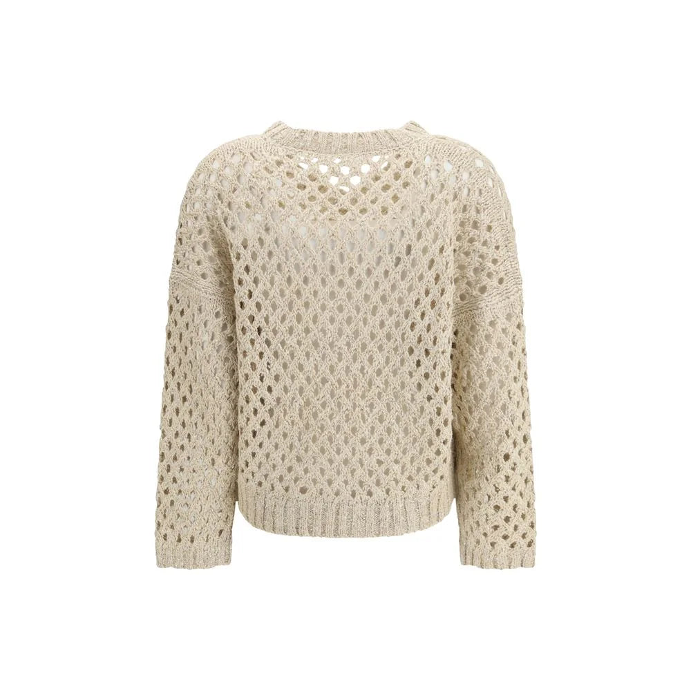 Brunello Cucinelli Beige Silk Sweater - S
