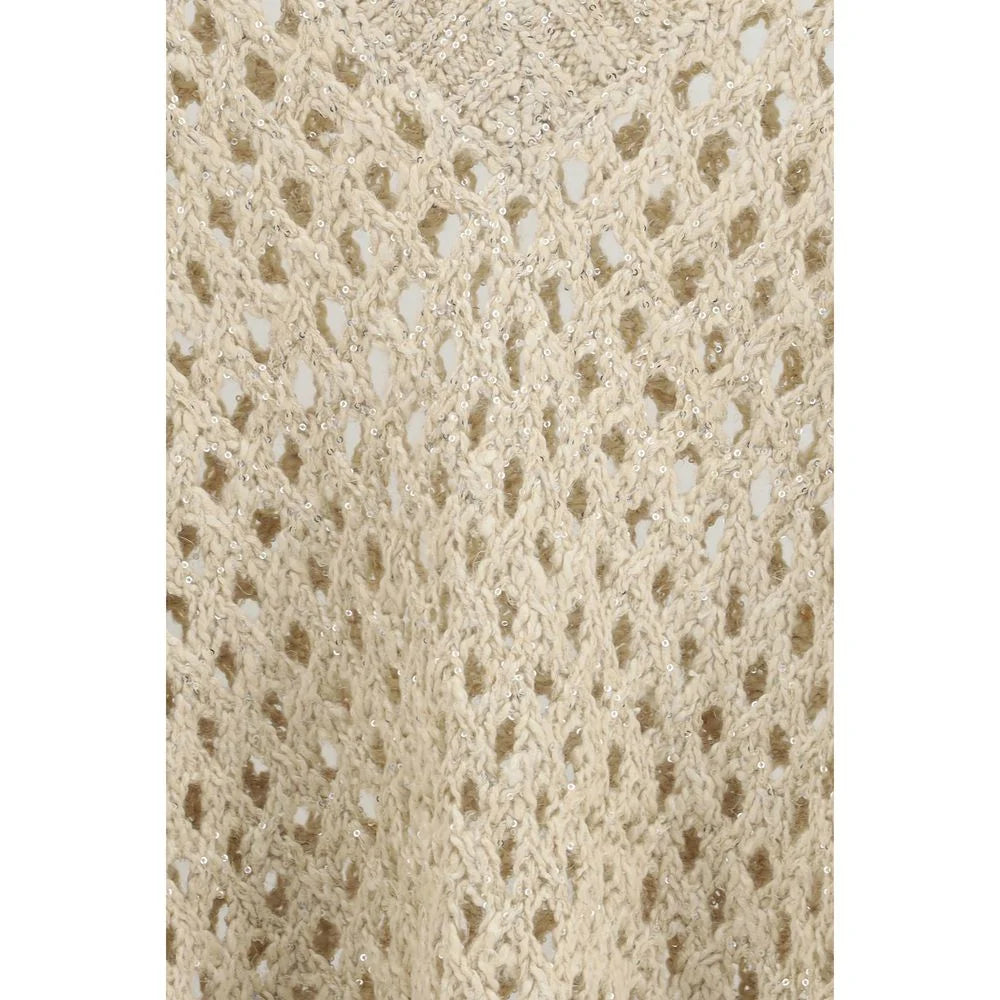 Brunello Cucinelli Beige Silk Sweater - S