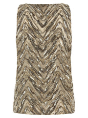Brunello Cucinelli Beige Silk Tank Tops