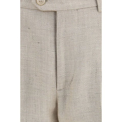 Brunello Cucinelli Beige Silk Two-Piece Suit