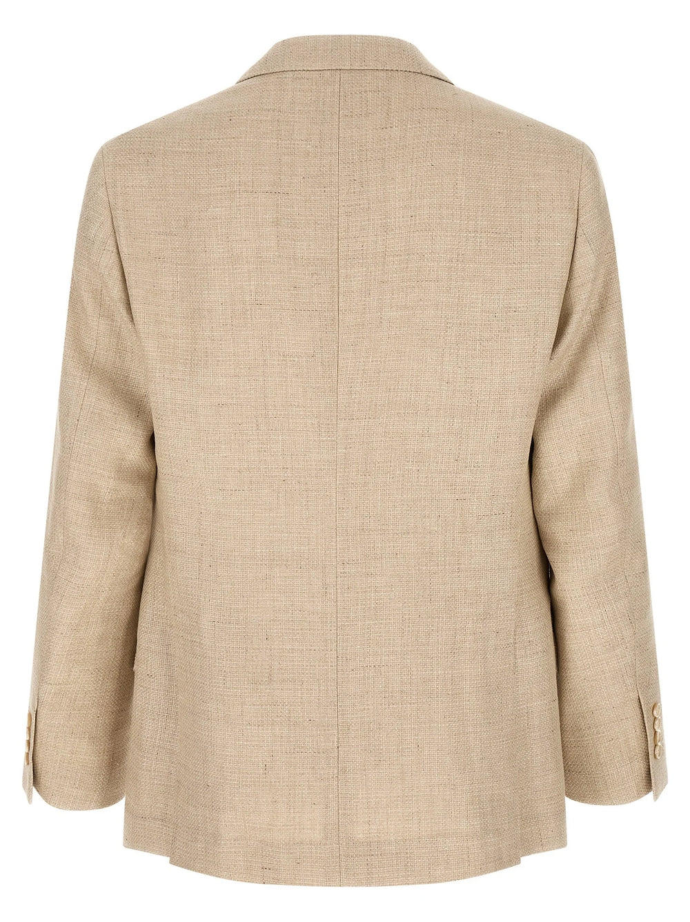 Brunello Cucinelli Beige Silk Two-Piece Suit