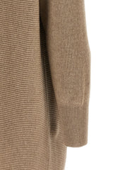 Brunello Cucinelli Beige Virgin Wool Short Dress