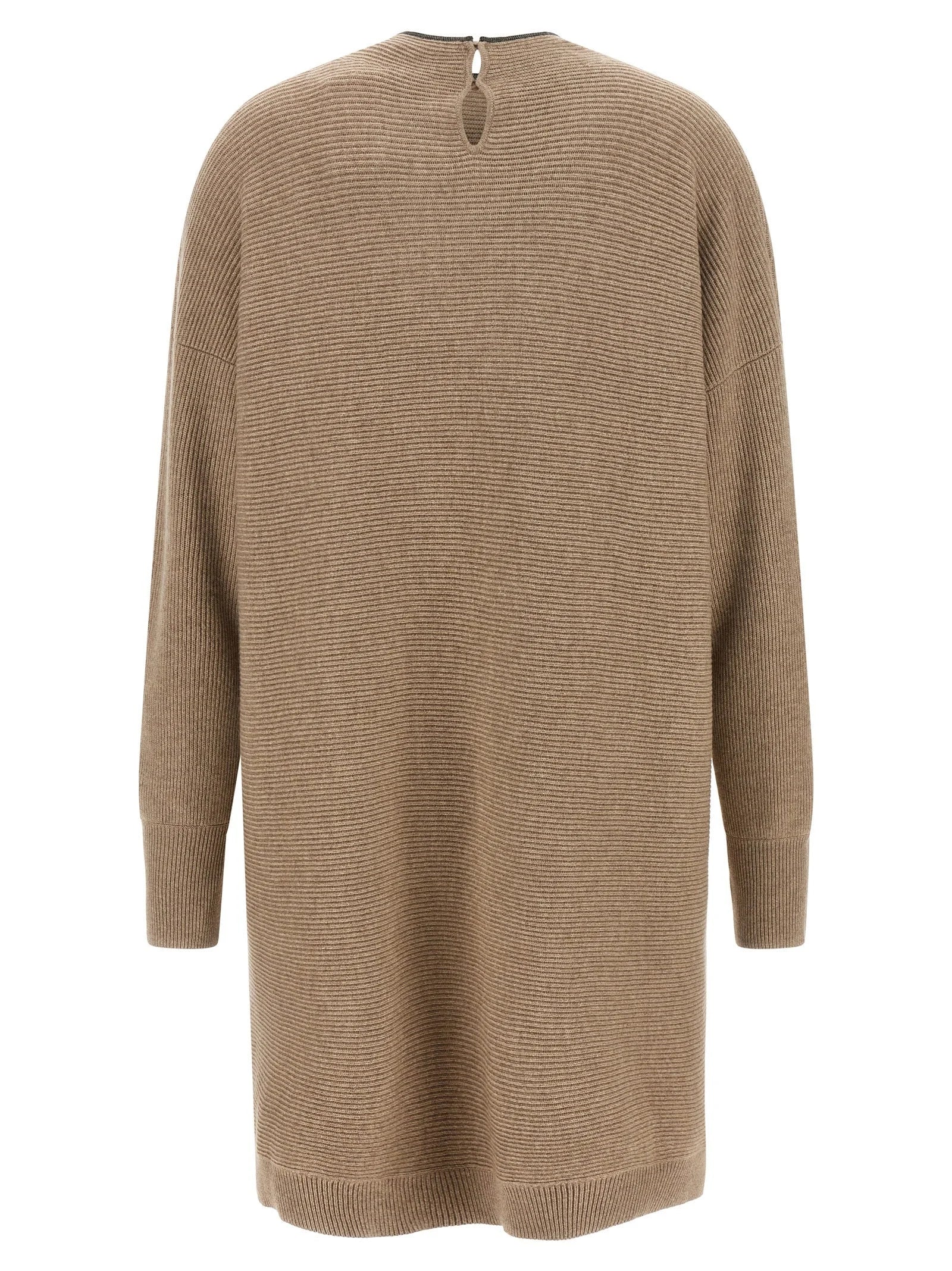 Brunello Cucinelli Beige Virgin Wool Short Dress