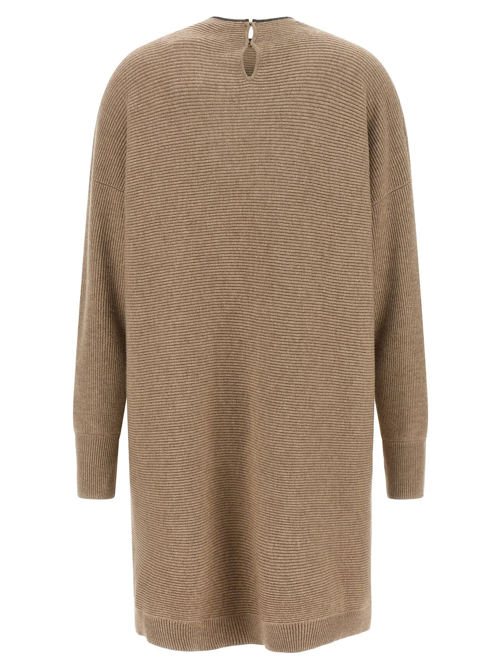Brunello Cucinelli Beige Virgin Wool Short Dress