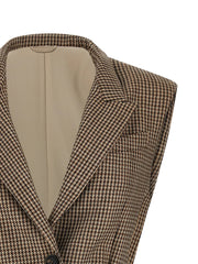 Brunello Cucinelli Beige Virgin Wool Sleeveless Jacket - IT40