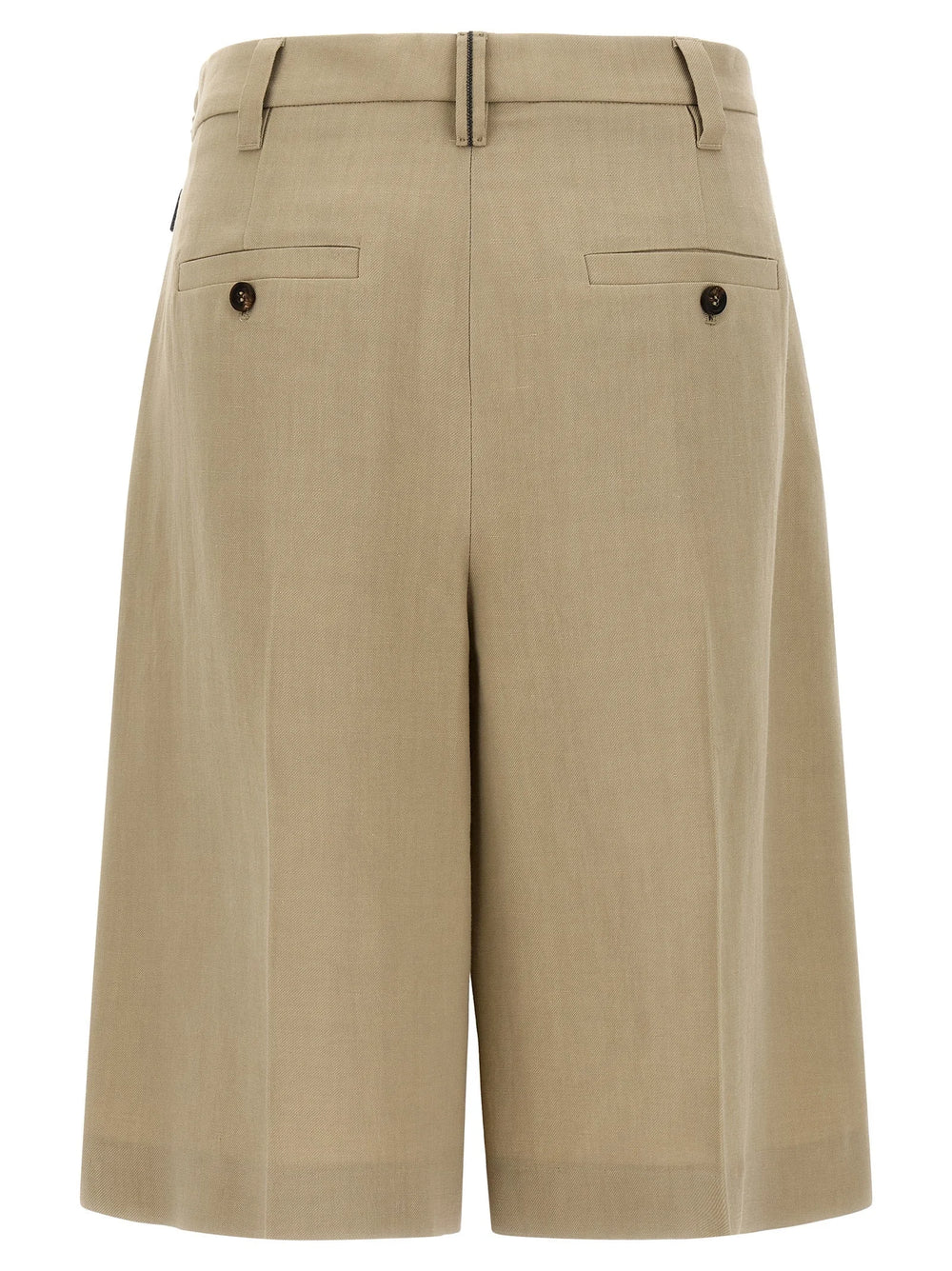 Brunello Cucinelli Beige Viscose Bermuda Shorts - IT42