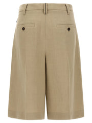 Brunello Cucinelli Beige Viscose Bermuda Shorts - IT42