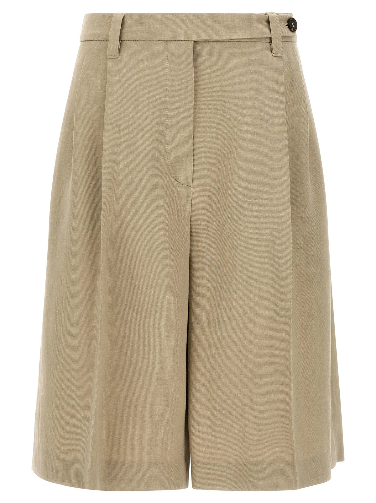 Brunello Cucinelli Beige Viscose Bermuda Shorts - IT42