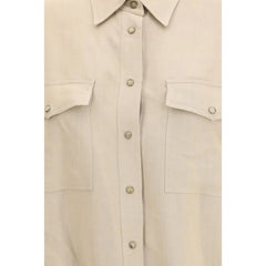 Brunello Cucinelli Beige Viscose Blouse