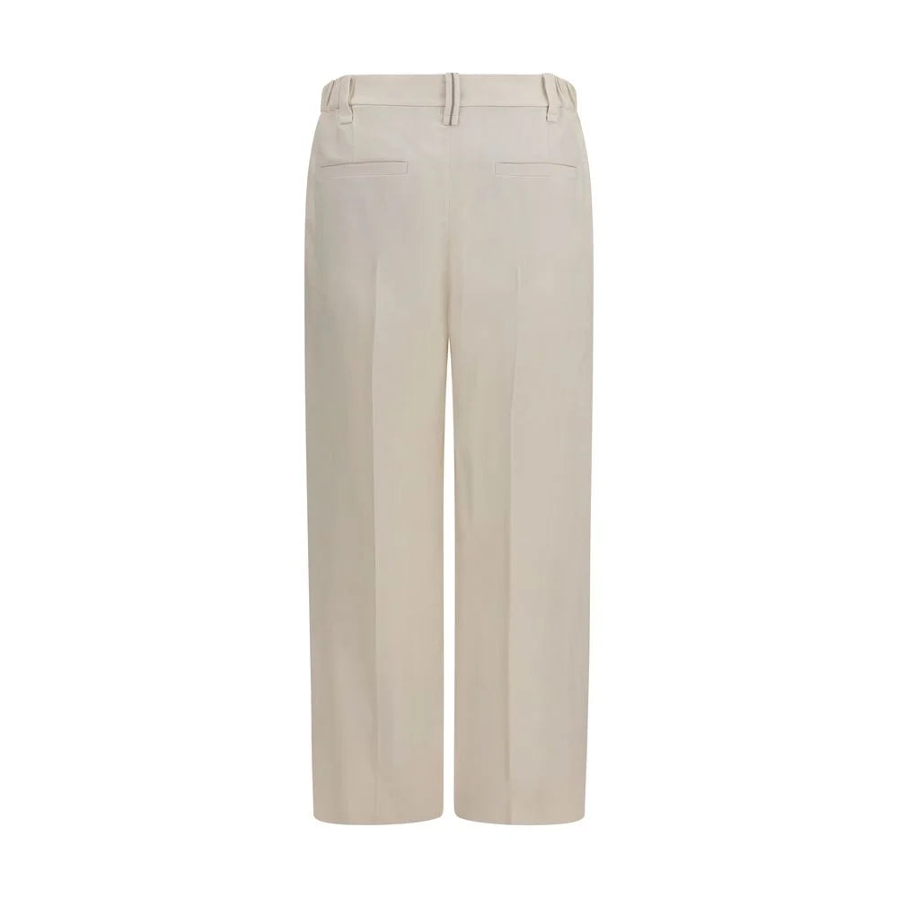 Brunello Cucinelli Beige Viscose Casual Pants