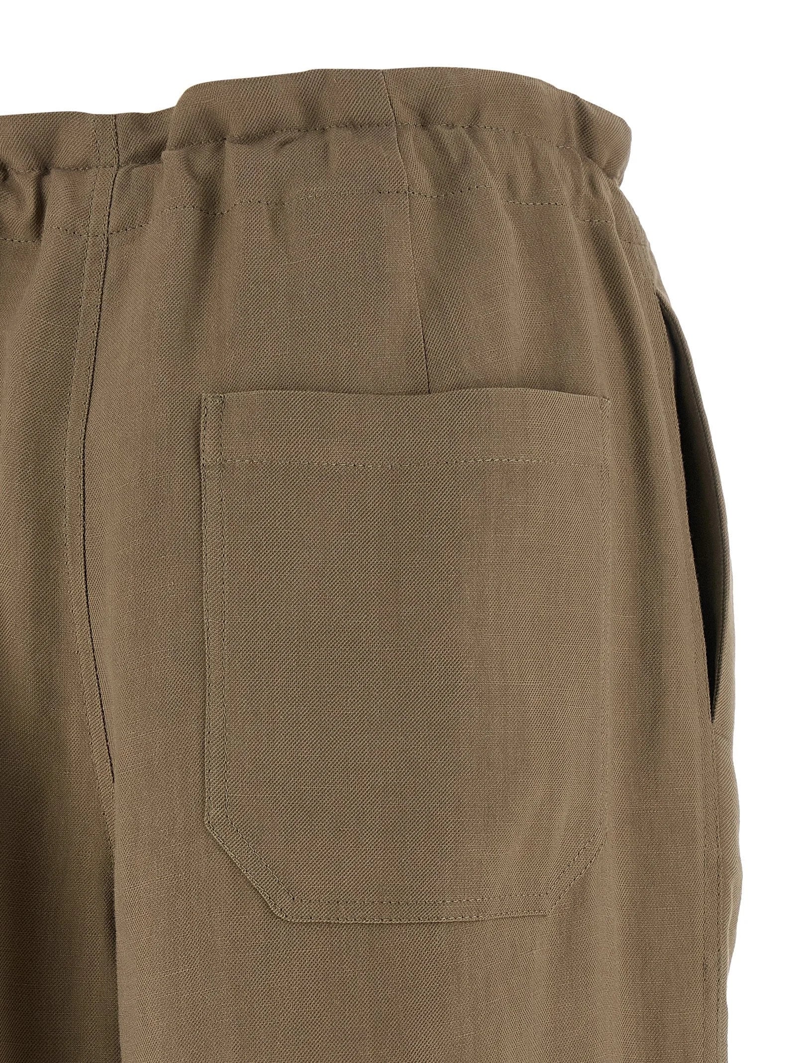 Brunello Cucinelli Beige Viscose Casual Pants