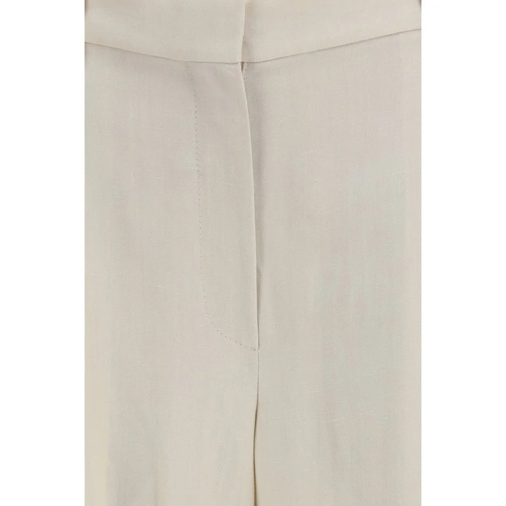 Spodnie casual Brunello Cucinelli Beżowy Wiskoza