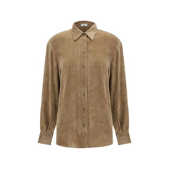 Brunello Cucinelli Beige Viscose Dress Shirt