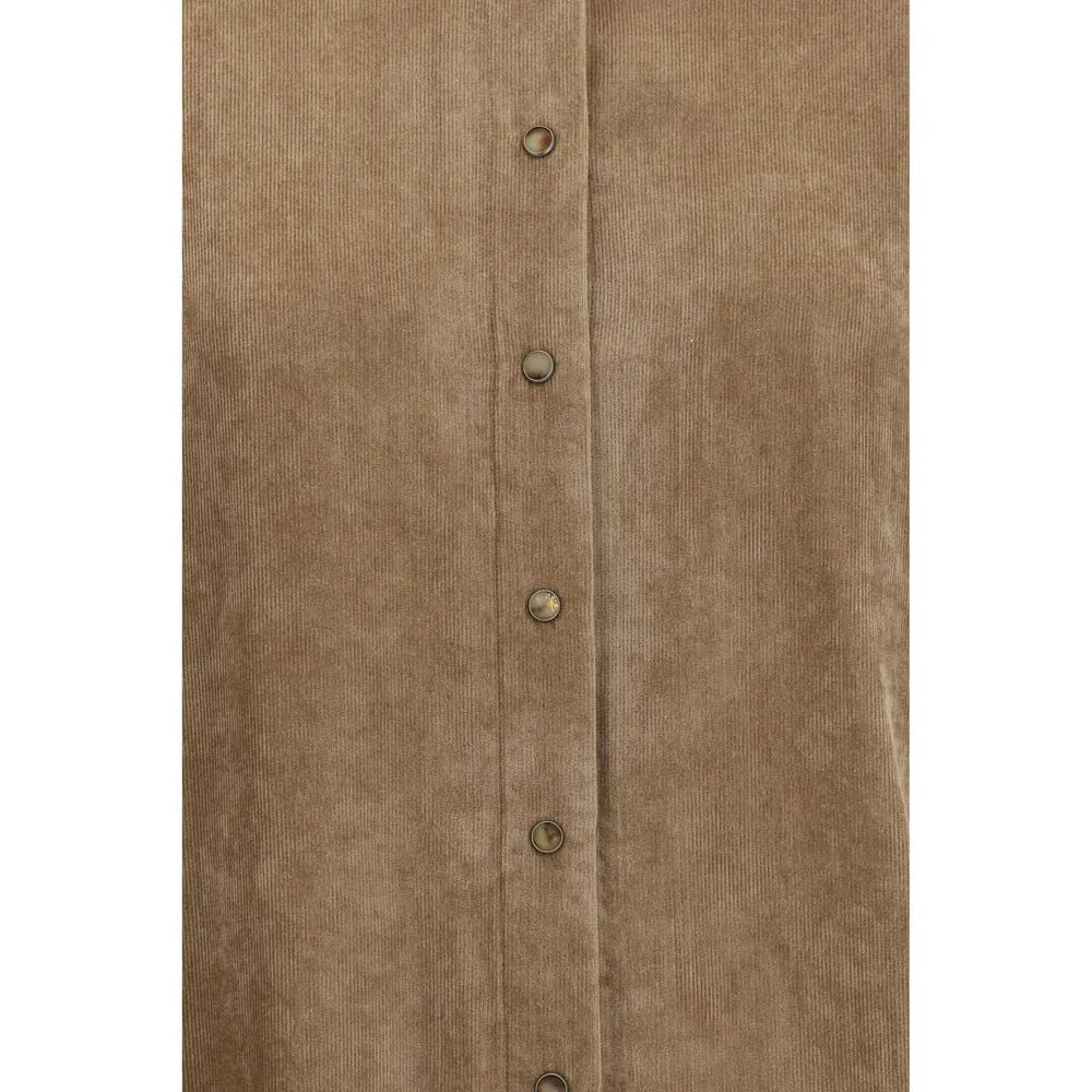 Brunello Cucinelli Beige Viscose Dress Shirt
