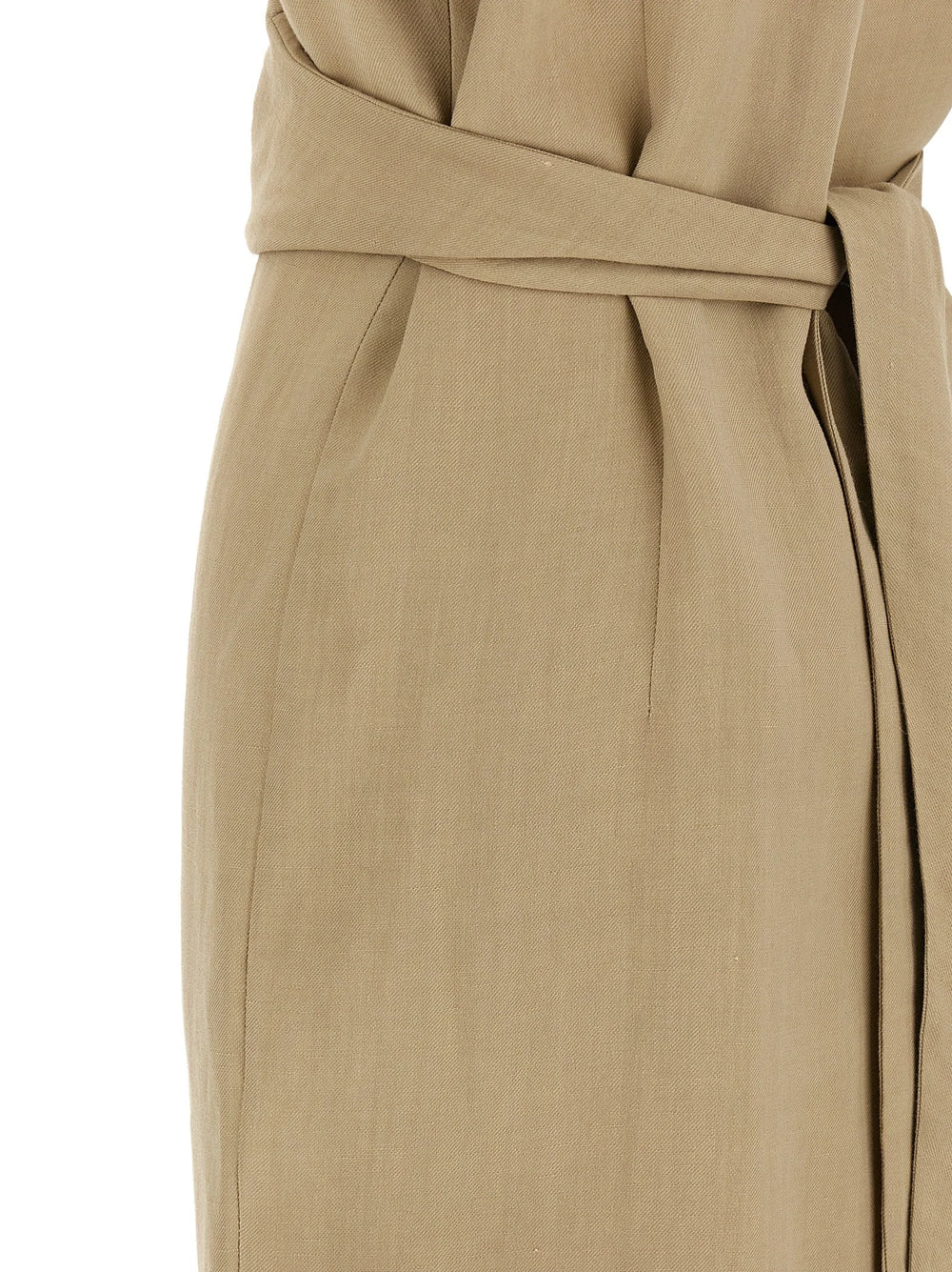 Brunello Cucinelli Beige Viscose Midi Dress - M