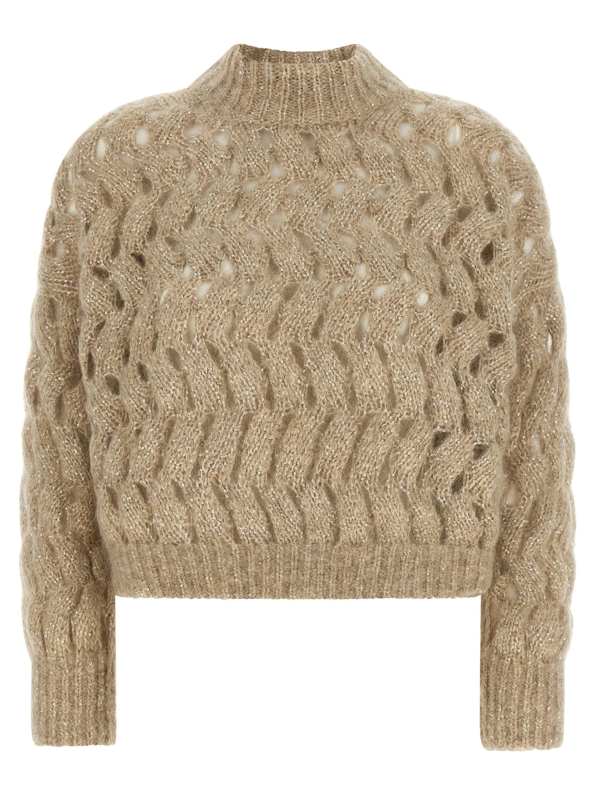 Brunello Cucinelli Beige Wool Cardigan