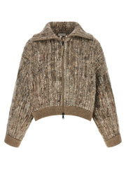 Brunello Cucinelli Beige Wool Cardigan - XXS