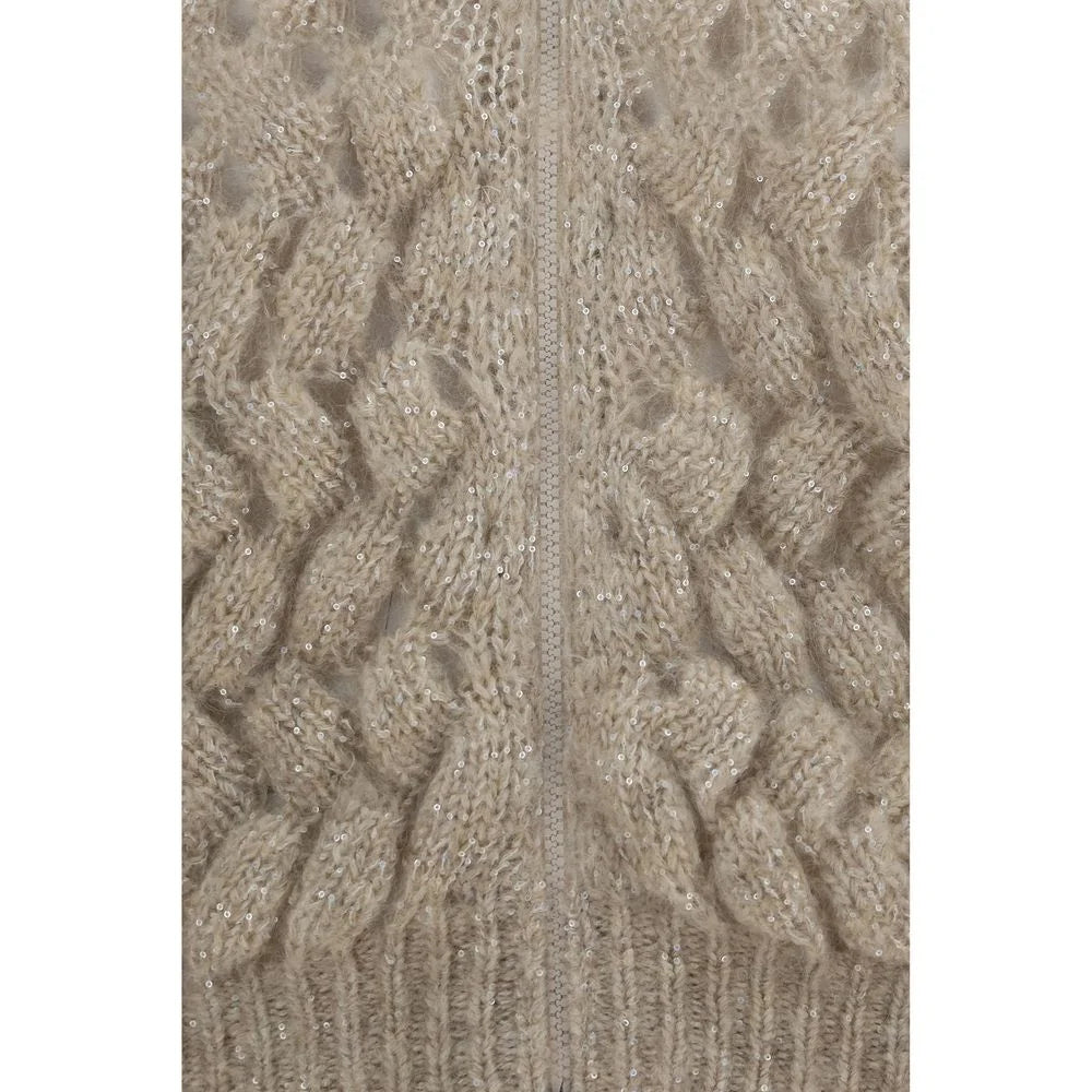 Brunello Cucinelli Beige Wool Oves Aries Cardigan