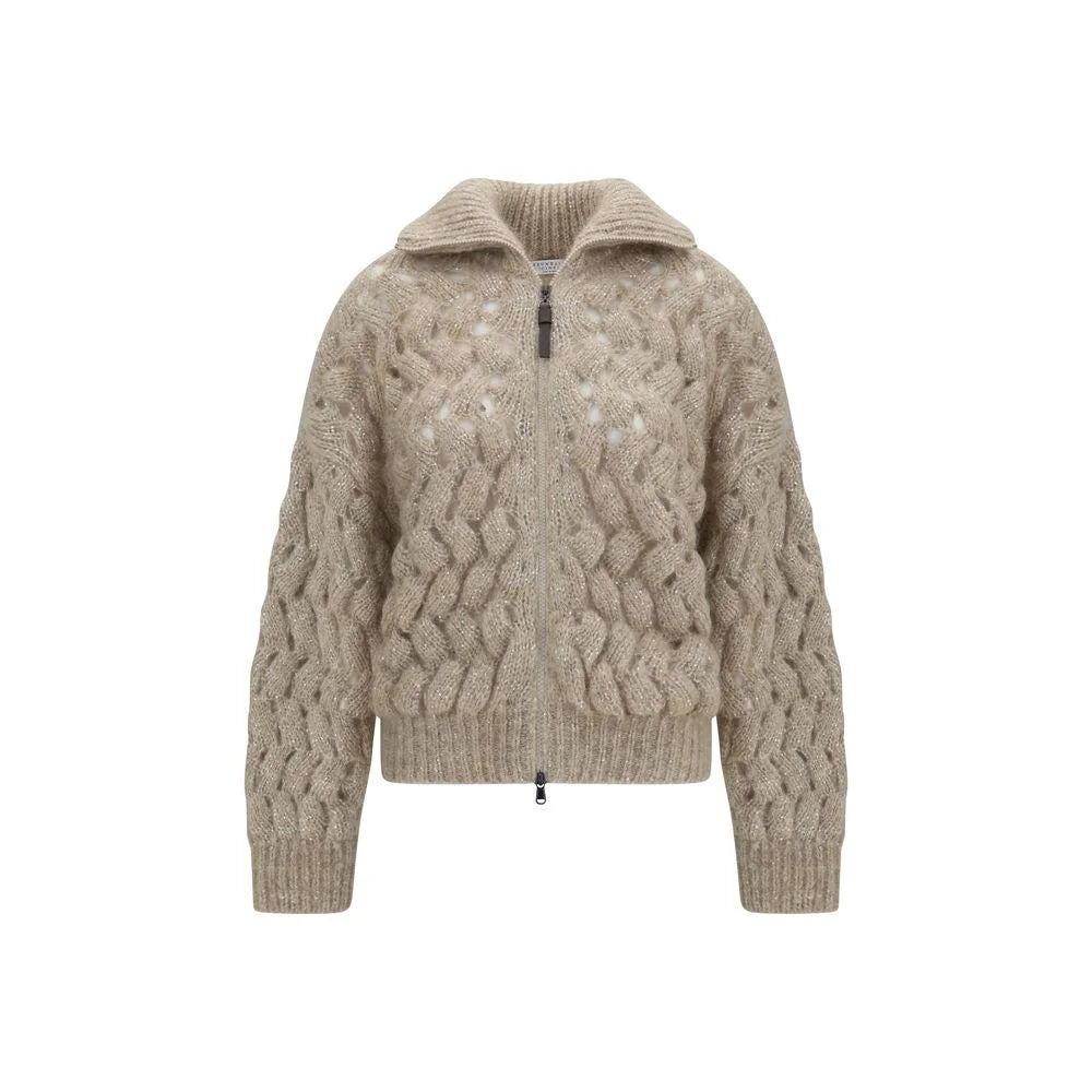 Brunello Cucinelli Beige Wool Oves Aries Cardigan