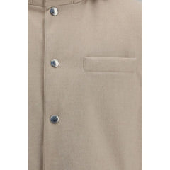 Brunello Cucinelli Beige Wool Oves Aries Sleeveless Jacket