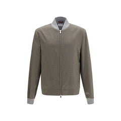 Brunello Cucinelli Bicolor Cashmere Bomber - IT50 | L