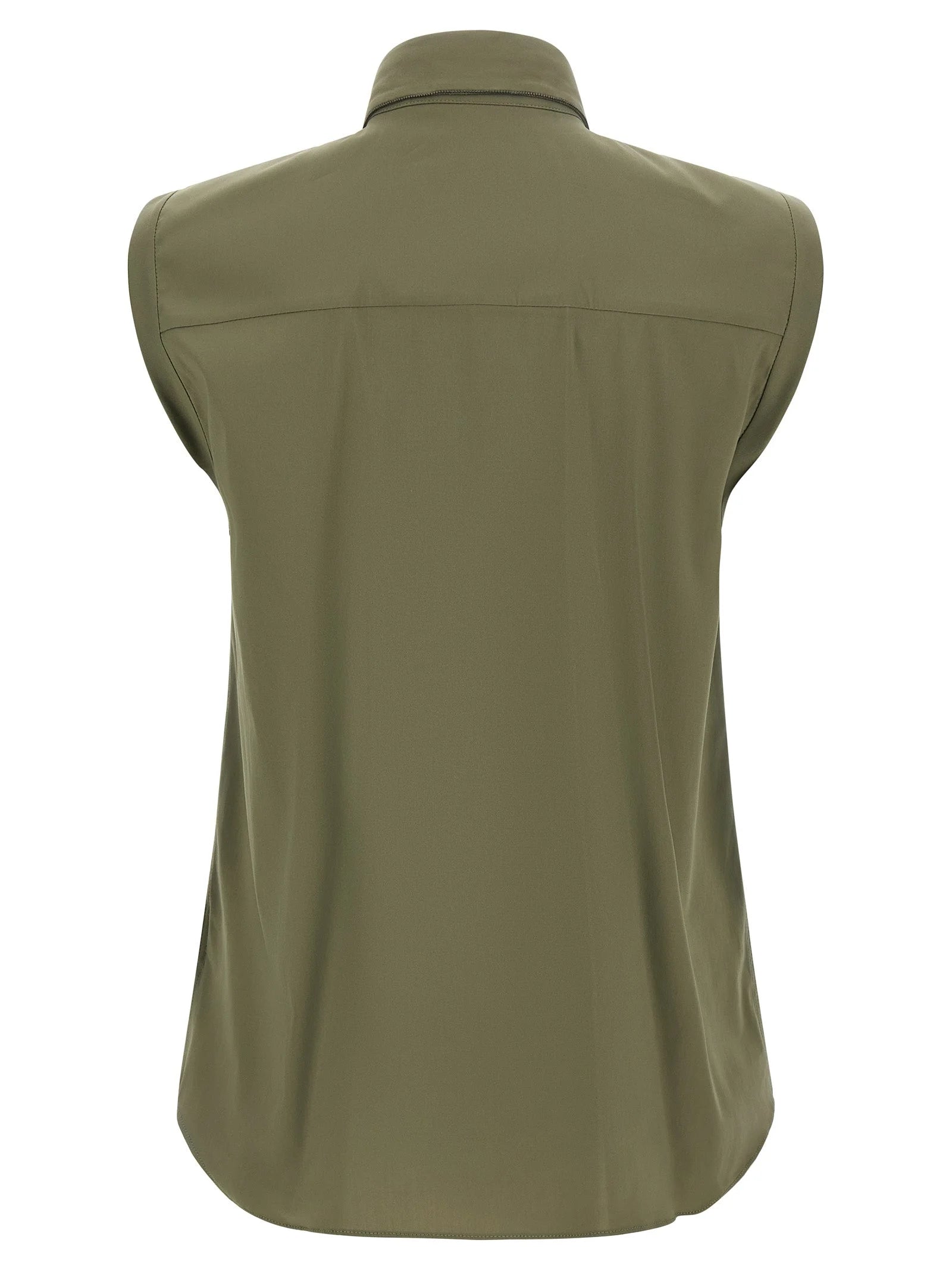 Brunello Cucinelli Bicolor Cotton Blouse
