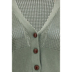 Brunello Cucinelli Bicolor Cotton Cardigan - L