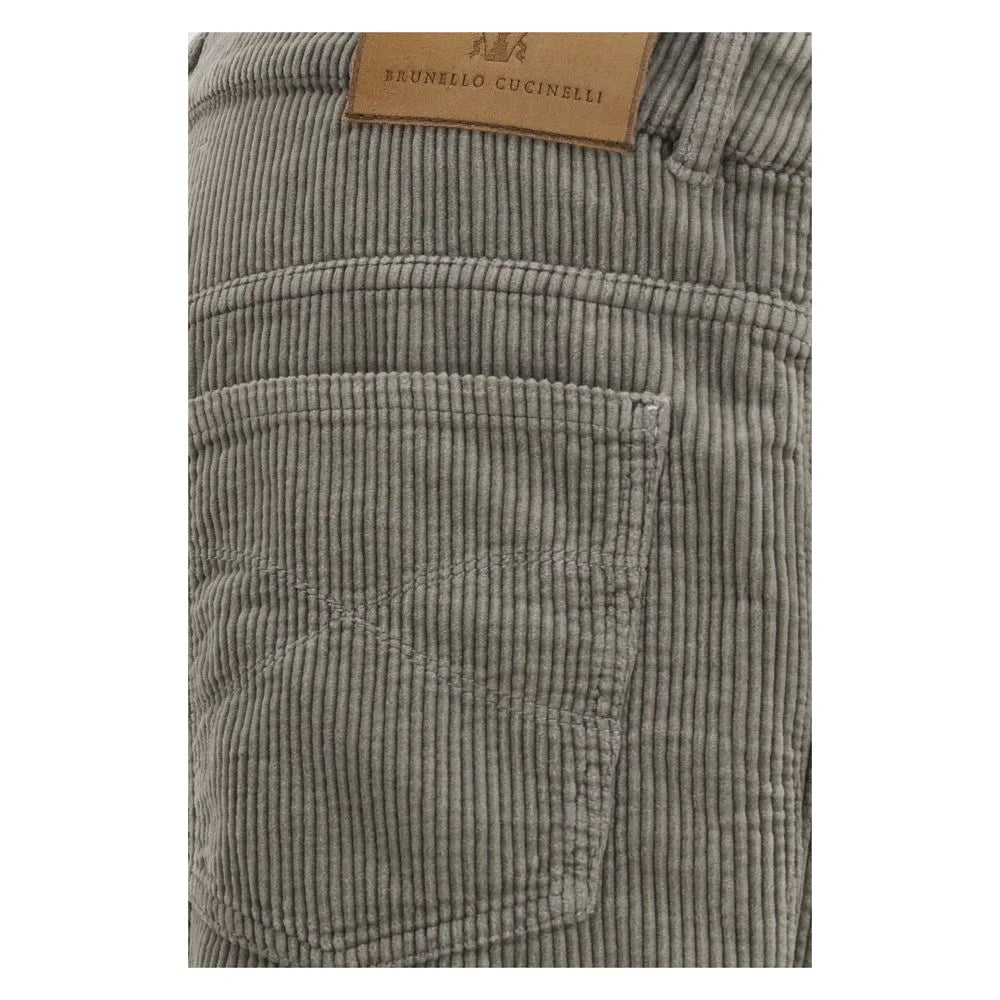 Brunello Cucinelli Bicolor Cotton Casual Pants