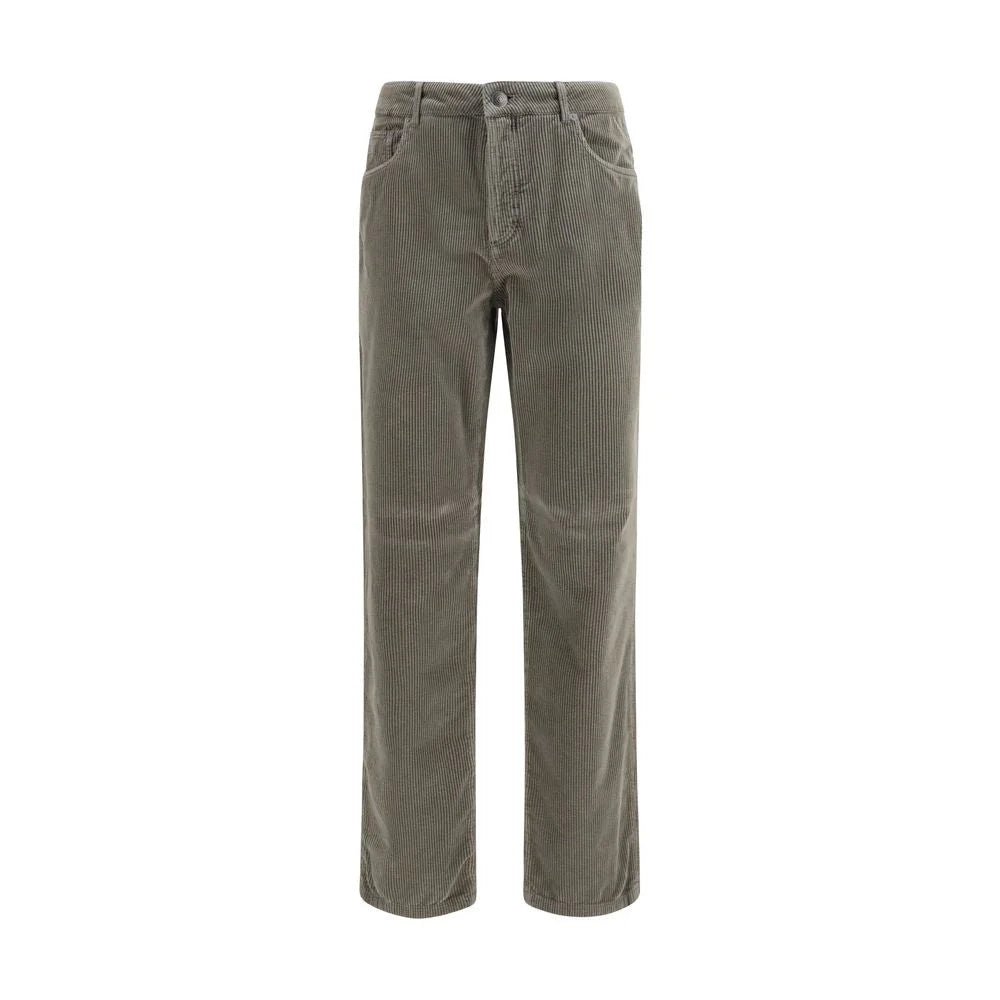Brunello Cucinelli Bicolor Cotton Casual Pants