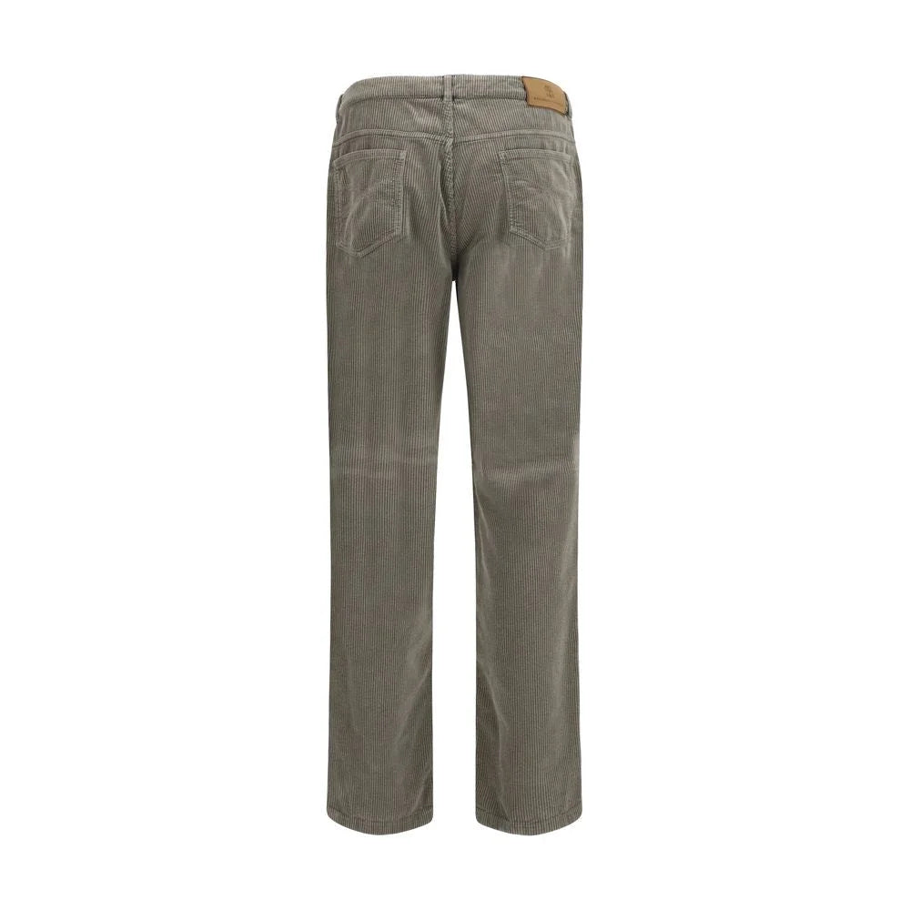 Brunello Cucinelli Bicolor Cotton Casual Pants