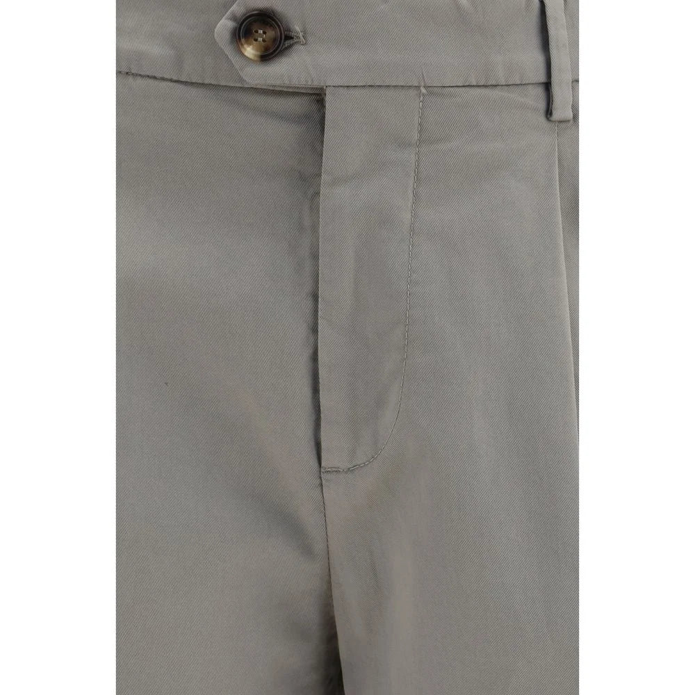 Brunello Cucinelli Bicolor Cotton Chino Pants