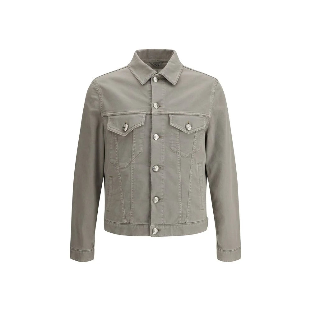 Brunello Cucinelli Bicolor Cotton Denim Jacket