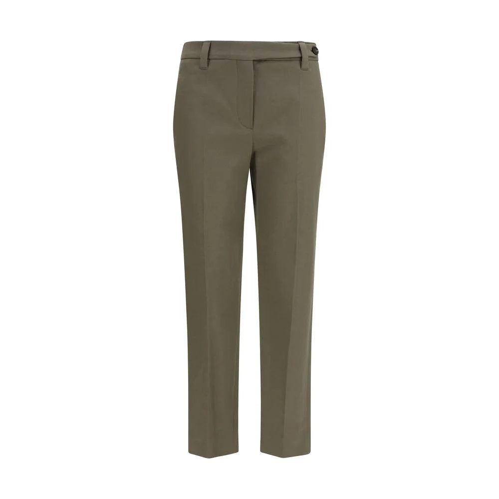 Brunello Cucinelli Bicolor Cotton Dress Pants