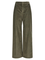 Brunello Cucinelli Bicolor Cotton Flared Pants