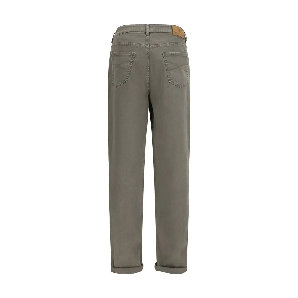 Brunello Cucinelli Bicolor Cotton Jeans Denim