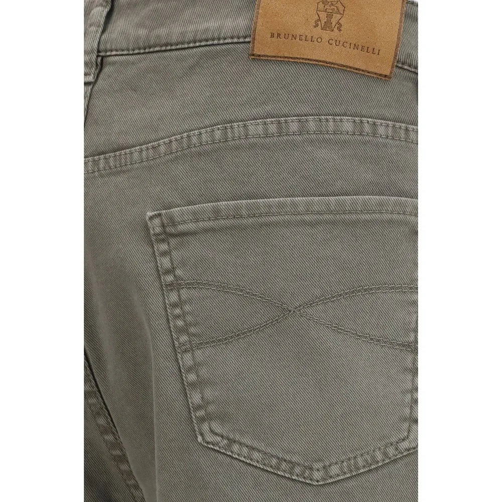 Brunello Cucinelli Bicolor Cotton Jeans Denim