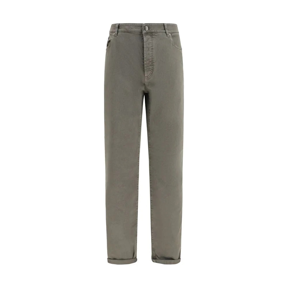Brunello Cucinelli Bicolor Cotton Jeans Denim